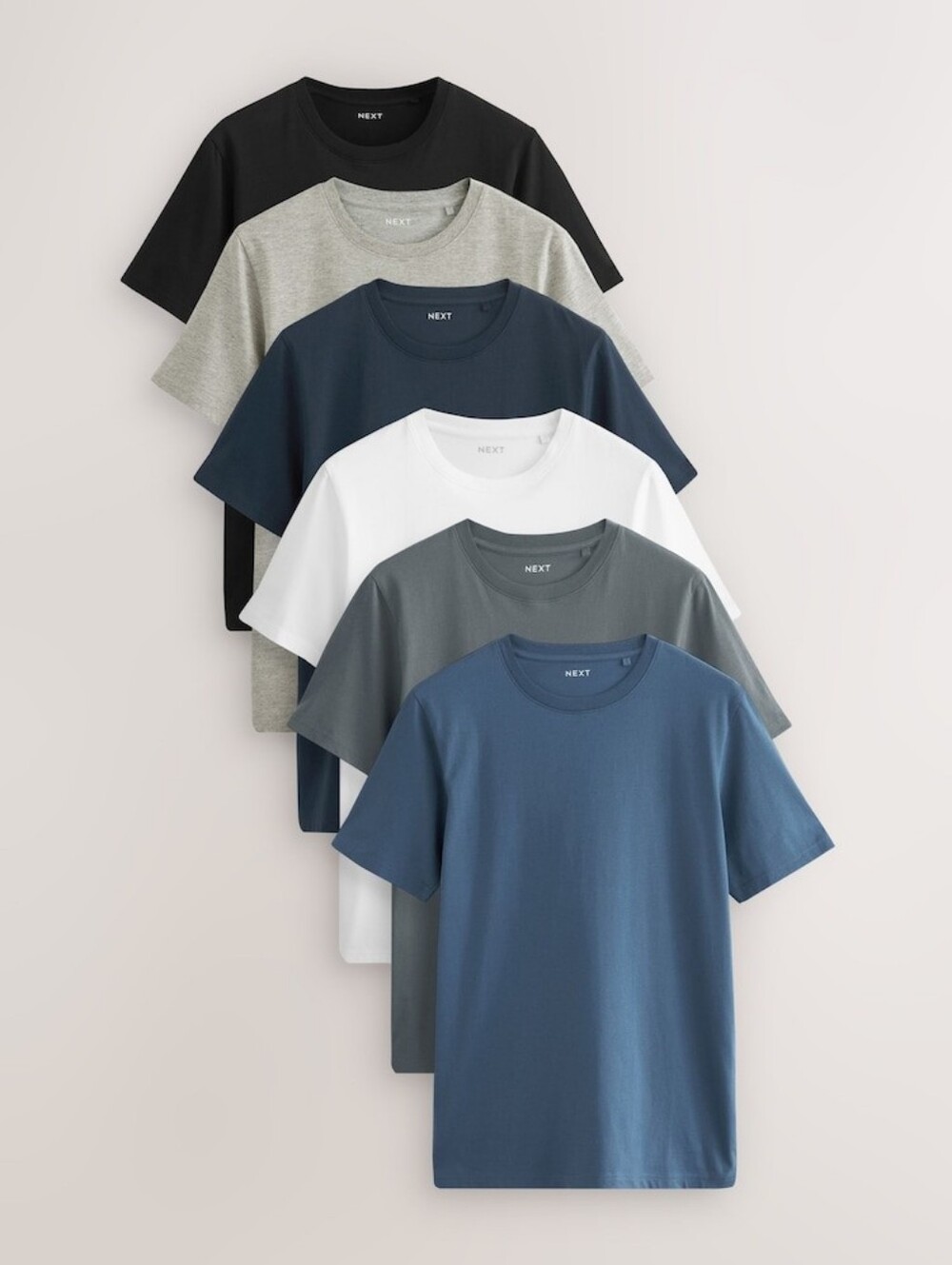 NEXT Men's 6-Pack SLIM Fit Crew Neck T-Shirts